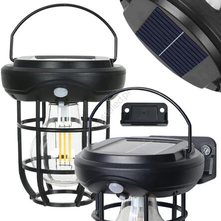 LAMPA SOLARNA Z CZUJNIKIEM ZMIERZCHU RUCHU 3 TRYBY 3 LED 1800LM WODOODPORNA