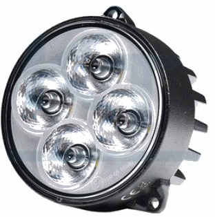 Lampa robocza LED, 40W, rozproszona, okrągła do zabudowy John Deere, New Holland, Challenger