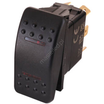 PRZEŁĄCZNIK HERMETYCZNY ON-OFF-ON CZERWONY 12V 20A