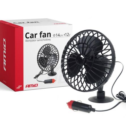 Wentylator wiatrak samochodowy z przyssawką miniFAN 12V AMIO-02235
