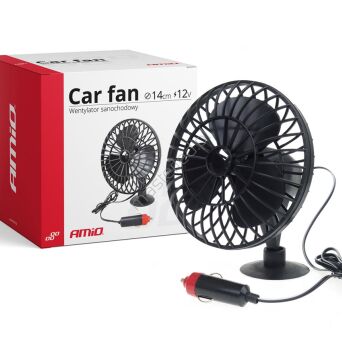 Wentylator wiatrak samochodowy z przyssawką miniFAN 12V AMIO-02235