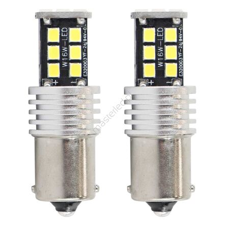 Żarówki LED CANBUS 2835 15SMD 1156 BA15S P21W R10W R5W White 12V 24V AMIO-01293