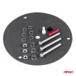 Lampa ostrzegawcza błyskowa kogut 80 LED magnes R10 12V 24V W14M AMIO-01503 - 5