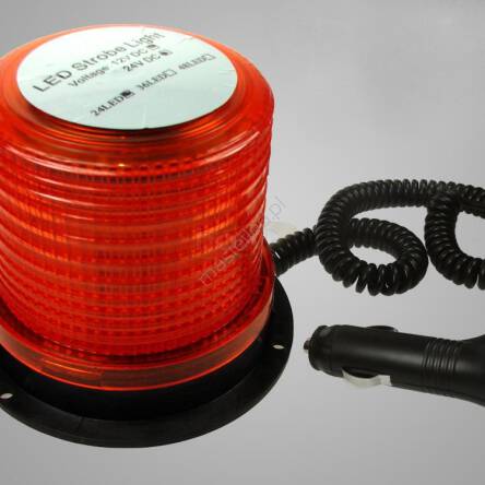 Lampa ostrzegawcza pomarańczowa 6w 10-30V 24 LED magnes (001199)