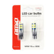 Żarówki LED W5W CANBUS 10SMD 3030 T10 12V 24V AMIO-02447 - 5