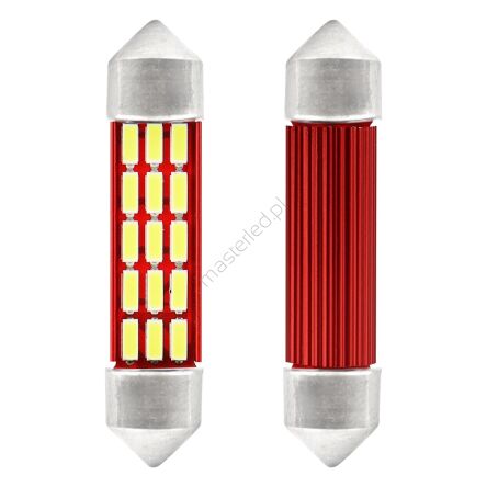 Żarówki LED CANBUS 4014 20SMD Festoon C5W C10W C3W 41mm White 12V 24V AMIO-01634