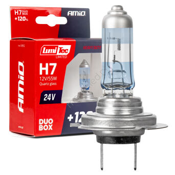 Żarówki halogenowe H7 24V 70W PX26d LumiTec LIMITED +120% DUO AMIO-04952