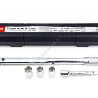 Klucz dynamometryczny z nasadką 17 mm 19 mm 21 mm 40-210 Nm AMIO-02407