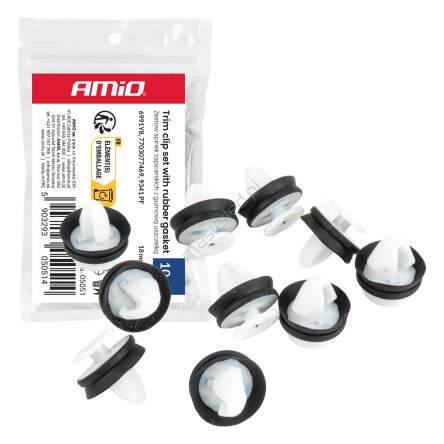 Zestaw spinek do tapicerki z gumową uszczelką ⌀ 11 mm 18 mm 10szt. AMIO-05051