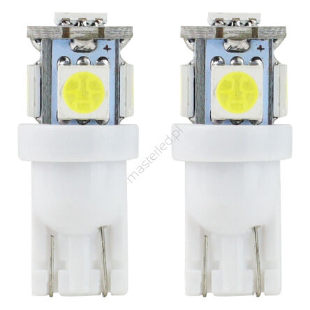 Żarówki LED STANDARD T10 W5W 5xSMD 5050 12V AMIO-01284