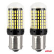 Żarówki LED CANBUS BA15S P21W R10W R5W 600LM 144SMD białe 12V 24V AMIO-04473 - 2