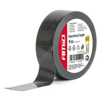 Taśma izolacyjna czarna szkot pcv19 mm x 9 m AMIO-01429
