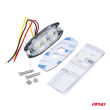 Lampa błyskowa ostrzegawcza płaska 3 LED R65 R10 12-24V AMIO-02297 - 3