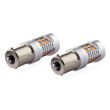 Żarówki LED CANBUS BAU15S PY21W Pomarańczowa Amber 12V 24V AMIO-02580 - 7