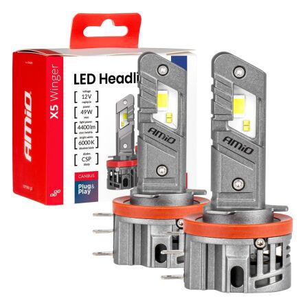 Żarówki samochodowe LED X5 WINGER H15 49W 6000K CANBUS AMIO-04685