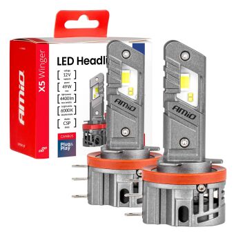 Żarówki samochodowe LED X5 WINGER H15 49W 6000K CANBUS AMIO-04685