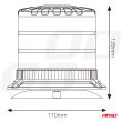 Lampa ostrzegawcza błyskowa kogut LED W30M 12V 24V AMIO-04111 - 7
