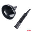 Lejek elastyczny czarny uniwersalny z sitkiem do paliwa cieczy wody 13,5 cm AMIO-04036 - 2